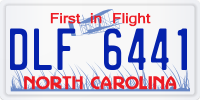NC license plate DLF6441