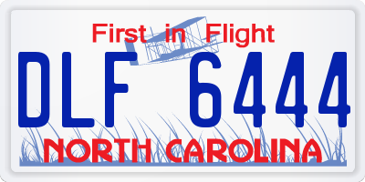 NC license plate DLF6444