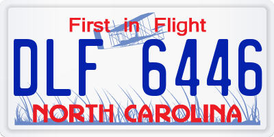 NC license plate DLF6446