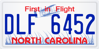 NC license plate DLF6452