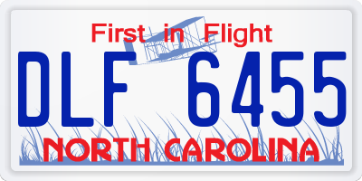 NC license plate DLF6455