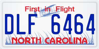 NC license plate DLF6464
