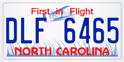 NC license plate DLF6465