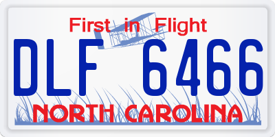 NC license plate DLF6466