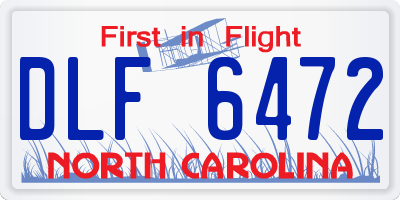 NC license plate DLF6472