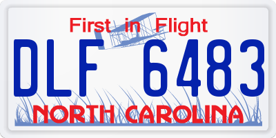 NC license plate DLF6483