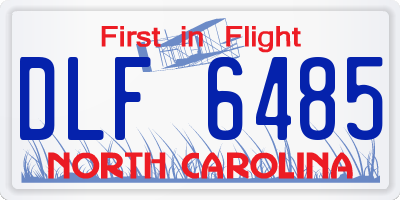 NC license plate DLF6485