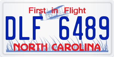 NC license plate DLF6489