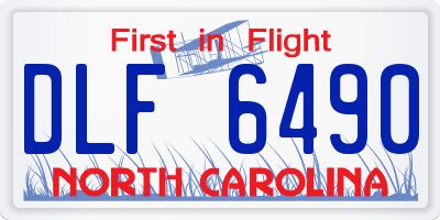 NC license plate DLF6490