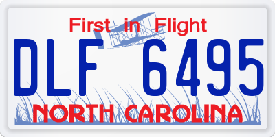 NC license plate DLF6495