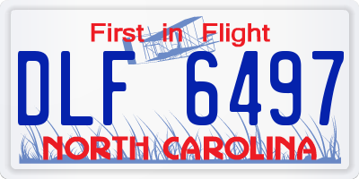 NC license plate DLF6497