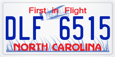 NC license plate DLF6515