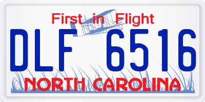 NC license plate DLF6516