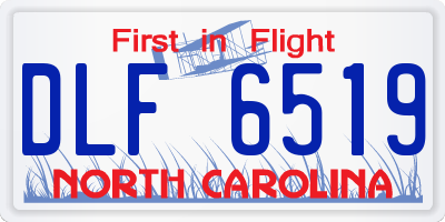 NC license plate DLF6519