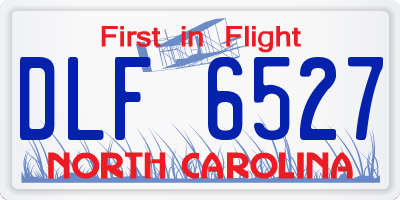NC license plate DLF6527