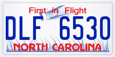 NC license plate DLF6530