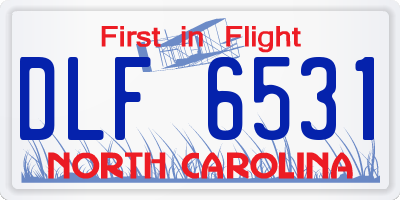 NC license plate DLF6531