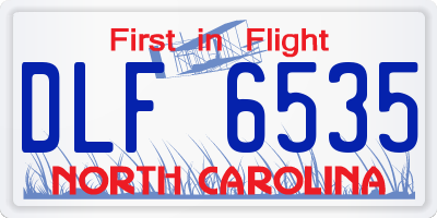 NC license plate DLF6535