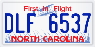 NC license plate DLF6537