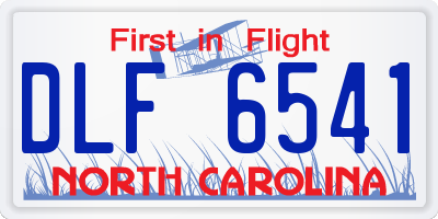 NC license plate DLF6541