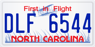 NC license plate DLF6544