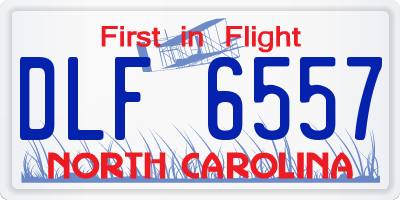 NC license plate DLF6557