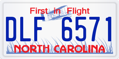 NC license plate DLF6571