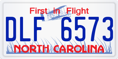 NC license plate DLF6573