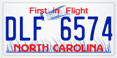 NC license plate DLF6574