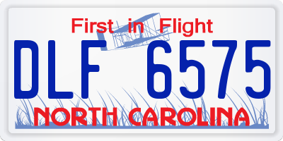 NC license plate DLF6575