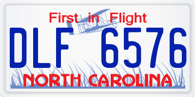 NC license plate DLF6576