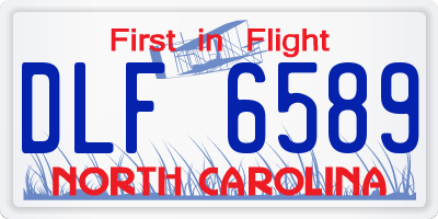 NC license plate DLF6589