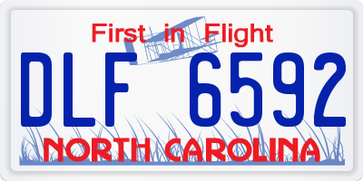NC license plate DLF6592