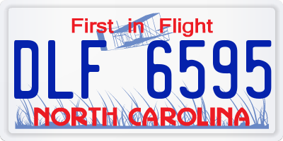 NC license plate DLF6595