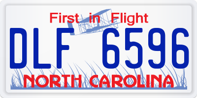 NC license plate DLF6596