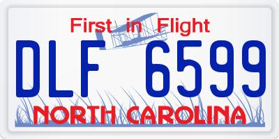 NC license plate DLF6599