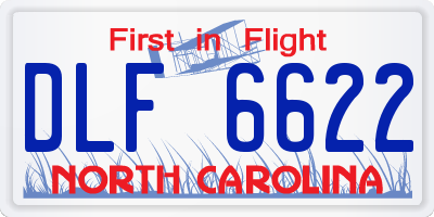 NC license plate DLF6622