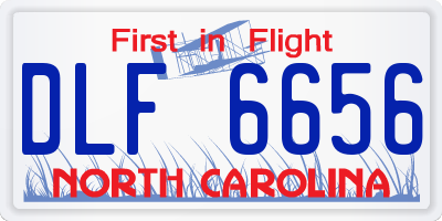 NC license plate DLF6656