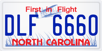 NC license plate DLF6660