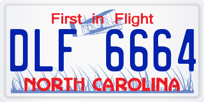 NC license plate DLF6664