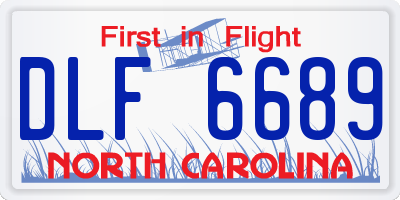 NC license plate DLF6689
