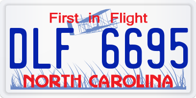 NC license plate DLF6695