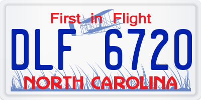 NC license plate DLF6720