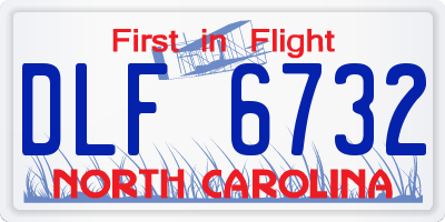NC license plate DLF6732