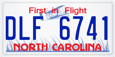 NC license plate DLF6741