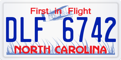 NC license plate DLF6742