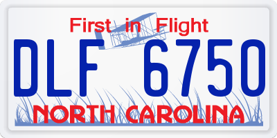 NC license plate DLF6750
