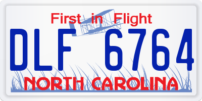 NC license plate DLF6764