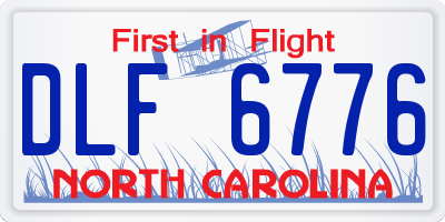 NC license plate DLF6776