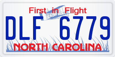 NC license plate DLF6779